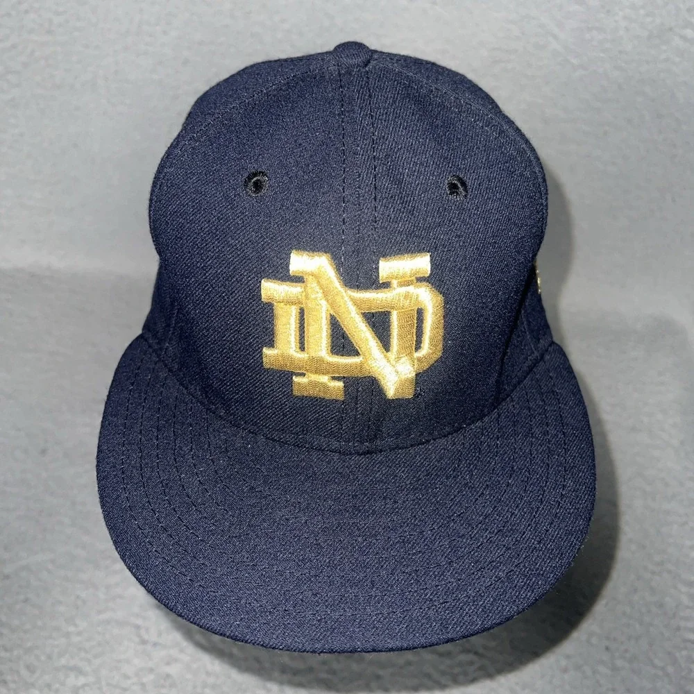 New Era 59Fifty Notre Dame Fighting Irish Hat Sz 7 Fitted Embroider Baseball Cap